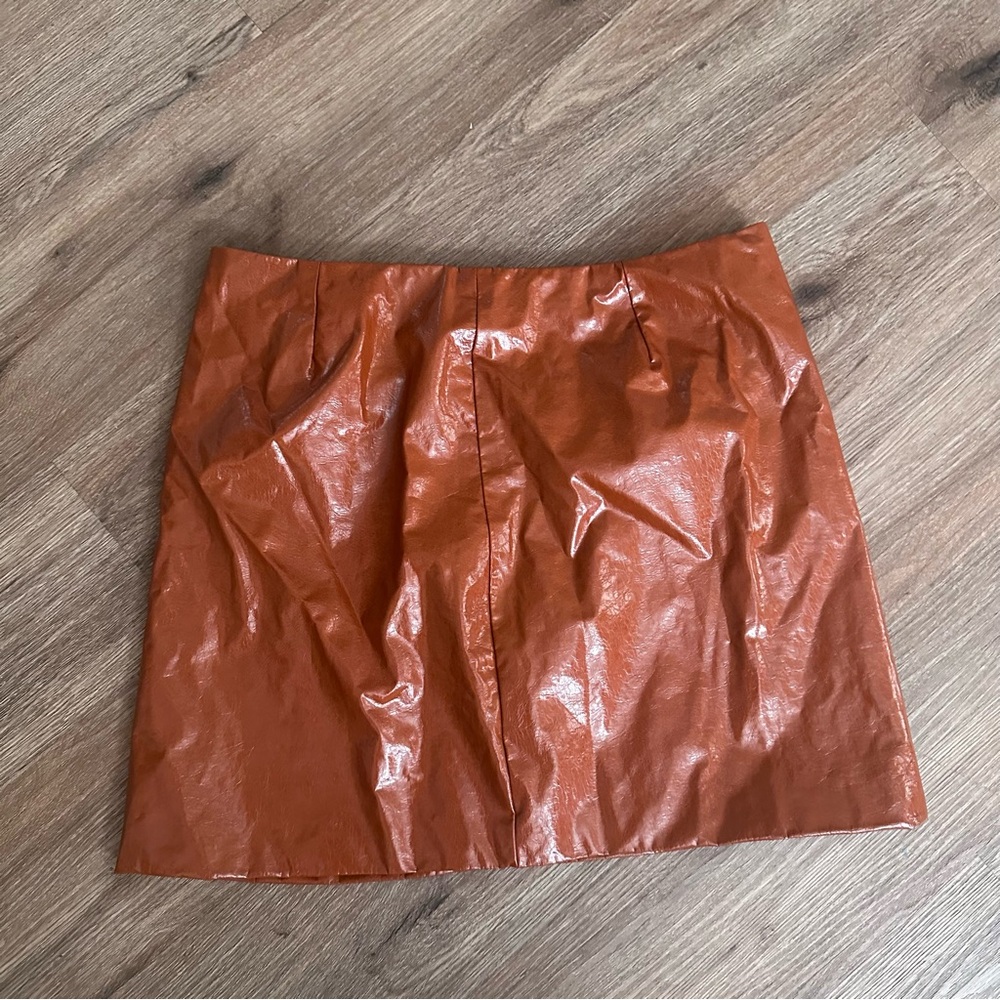 Cotton On Womens Faux Leather Mini Party Club Skirt US Large